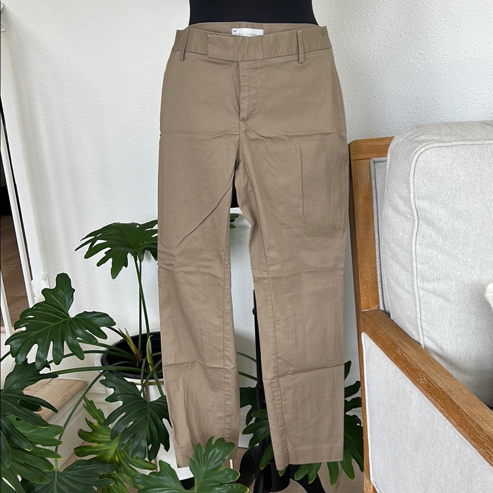 GAP Women's Cropped Straight-Leg Pants in Light Brown